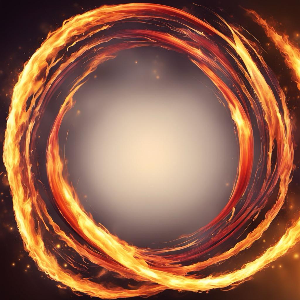 The fiery edges looked like these; it felt as if I was being 'slapped' across by them; there was no time to feel the circular feeling, it was like a giant swat across my entire being.