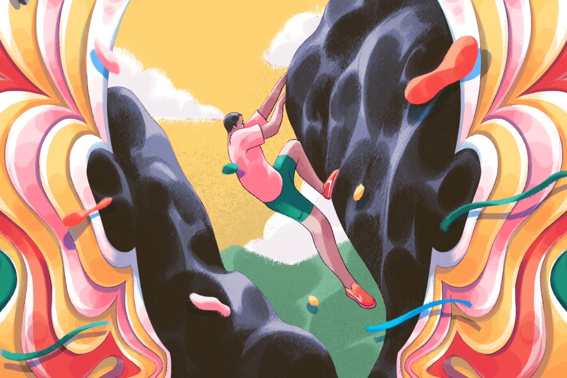 creating space for the observer\/perceiver within to emerge from being cocooned in an internal dialogue