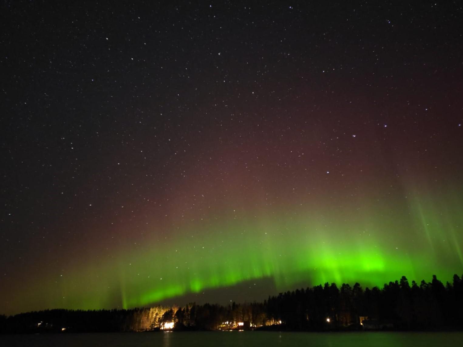 Gazing at Aurora Borealis