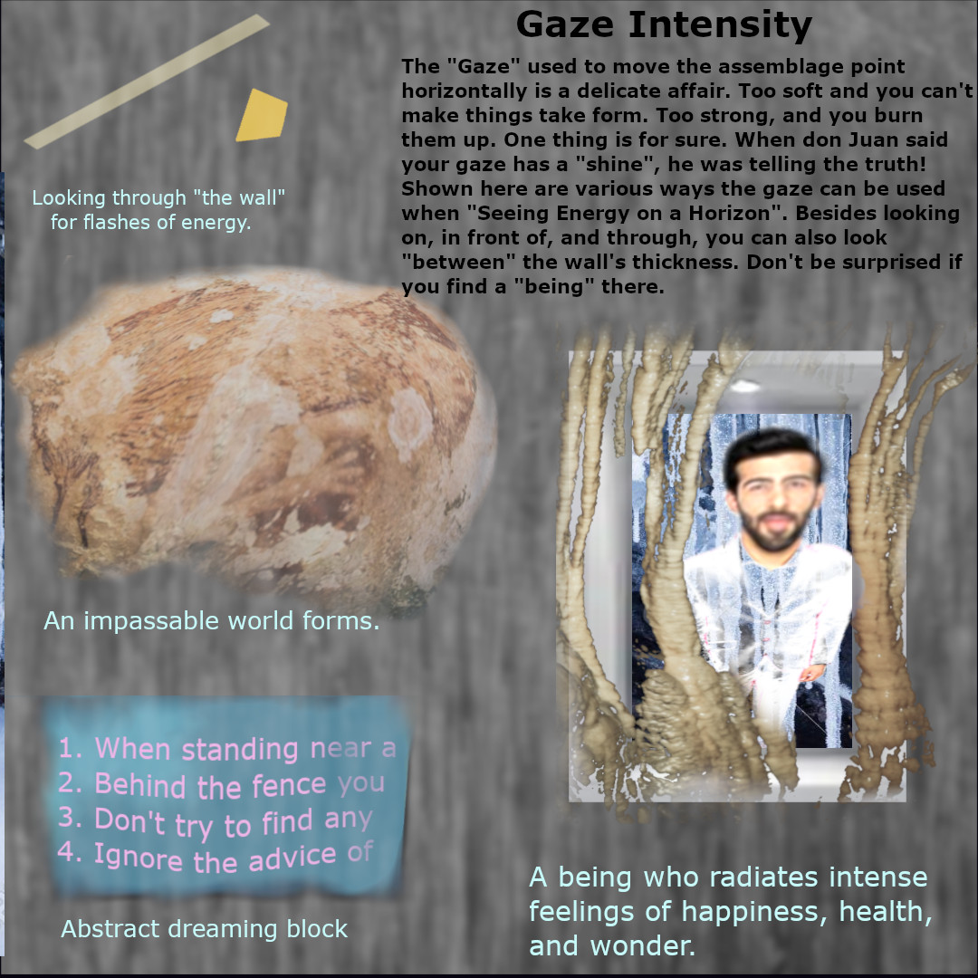 A strong gaze can tunnel into anything. Here, it found a guardian inside \"the wall\".