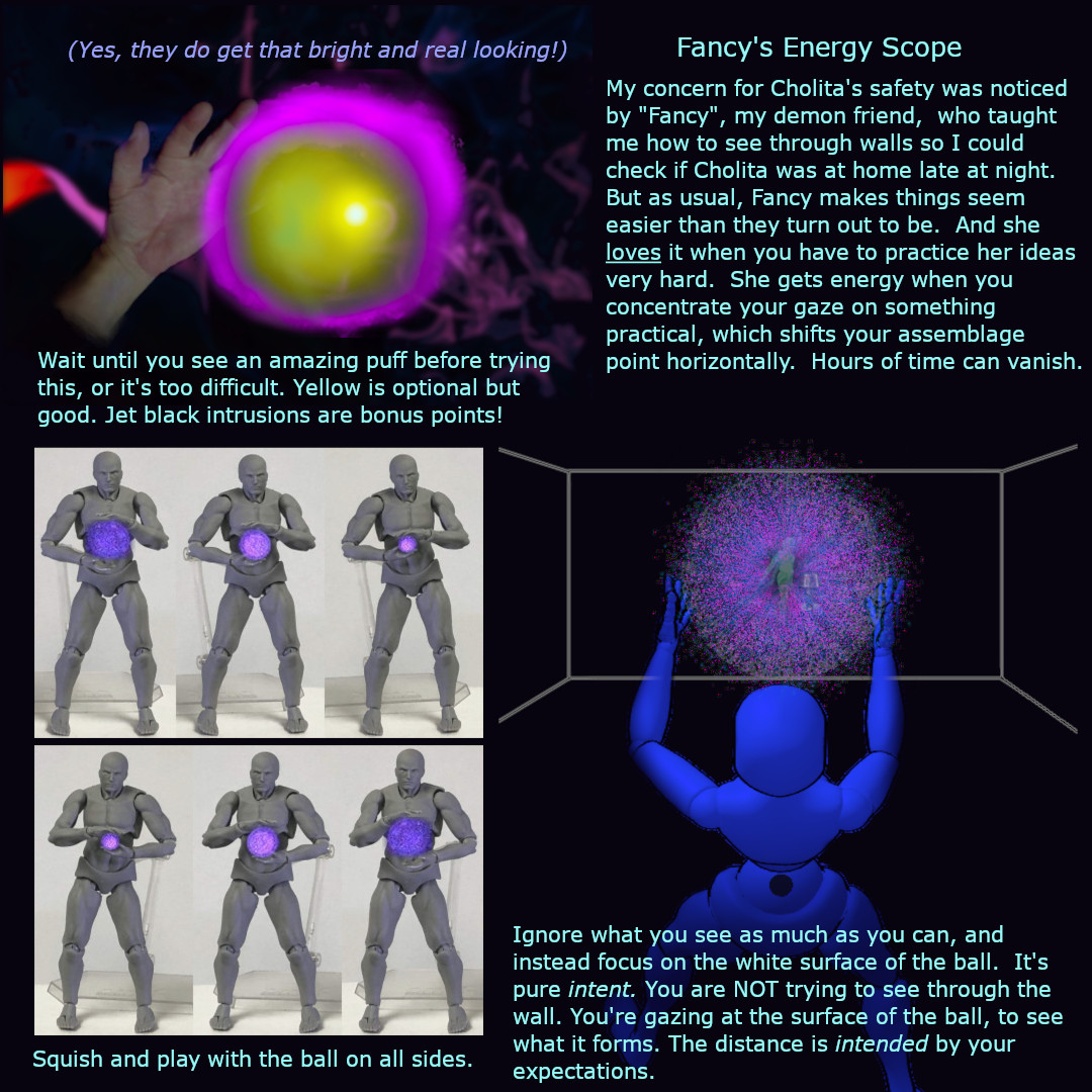 A way to shift the assemblage point horizontally while trying to do practical magic.