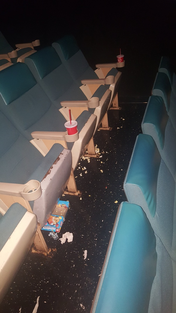 Discarded perceptions in a movie theater.