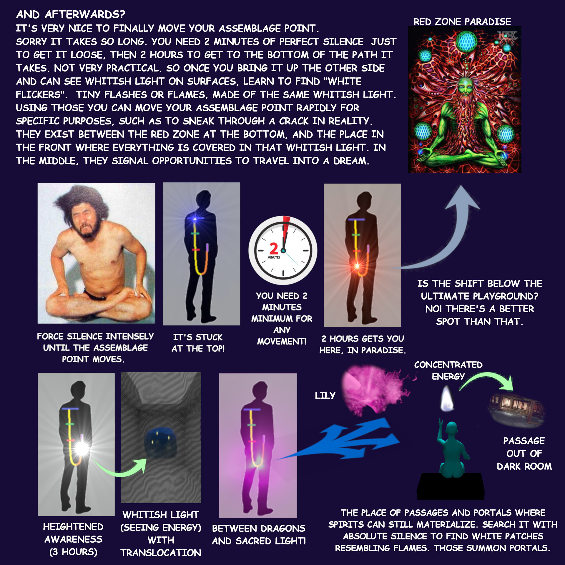 There's a spot between the red line and the whitish light, where you can learn control.