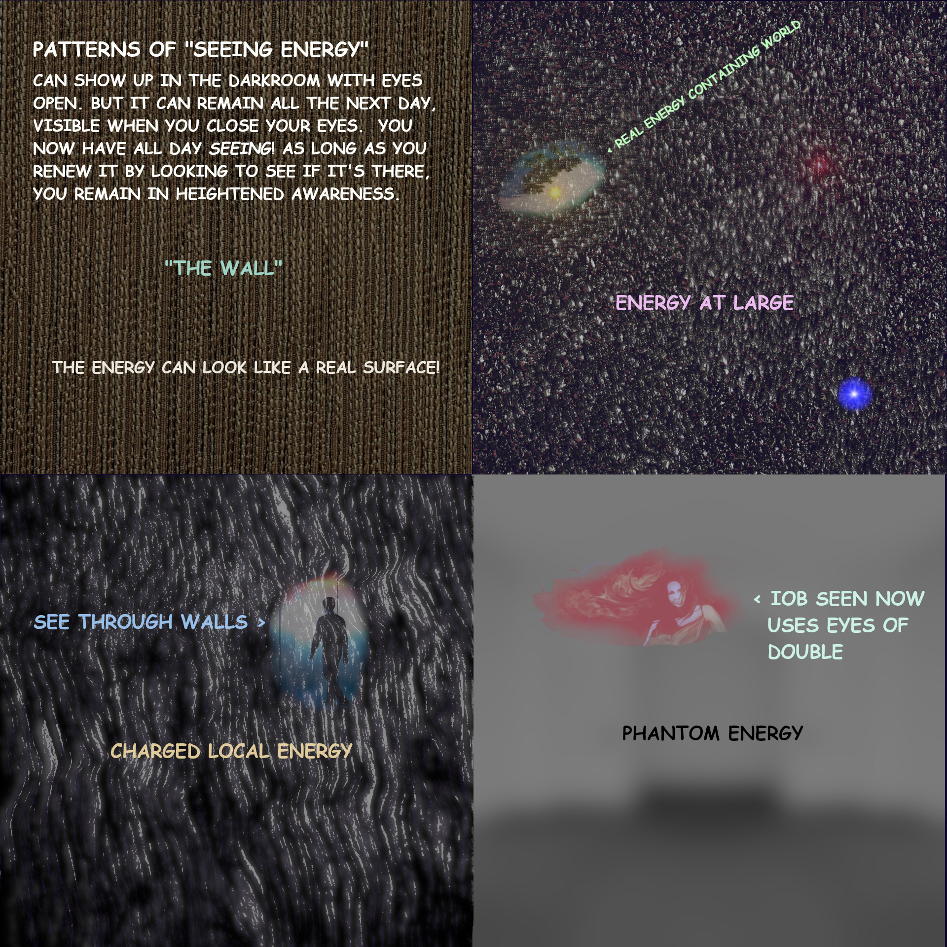 A way to keep Heightened Awareness: Keep \"seeing energy\"