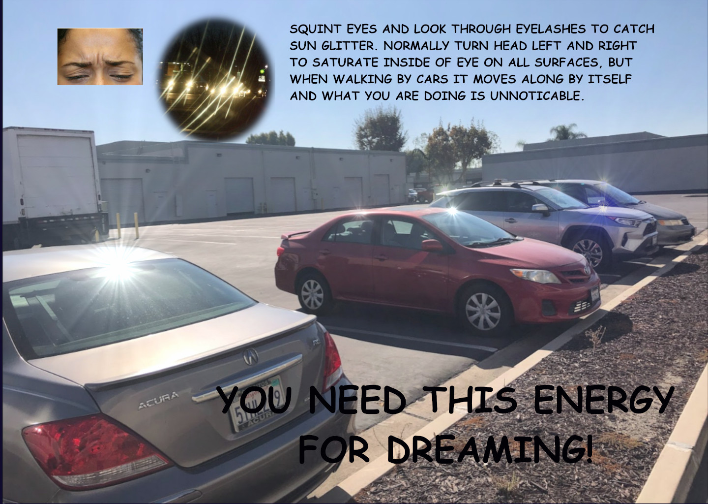 Unfortunately, we really do need that sunlight glitter. Here's another way.