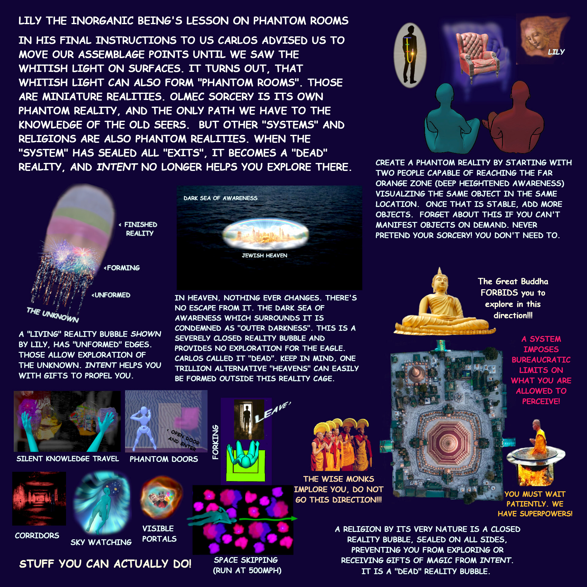 Carlos gave us more than a dozen lectures on \"dead\" systems of belief. Here's just 2.