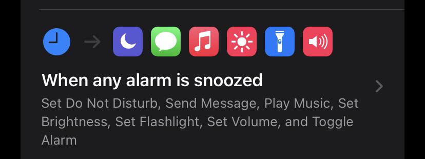 I made an automation that harassed me when I press the snooze button on an alarm.